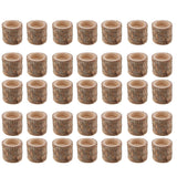 35pcs Natural Tree Stump Wooden Candle Holder Tea Light Candlelight 5cm