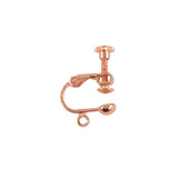 Maxbell 24Pcs Non-Piercing Screw Earring Clip Flat Hook DIY Craft Findings 2 Colors