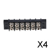 Maxbell 4xMarine Boat RV 12V 30A 6 Ways Screw Terminal Block Bus Bar Splits 1 In 6 Out