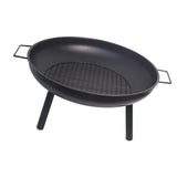 Maxbell Firepit Round for Wood Burning Campfire Stand for Barbecue Outdoor Traveling