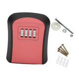 Maxbell Key Lock Box Sturdy Key Storage Box for Office Outdoor House Keys Room Cards Red