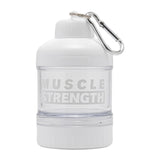 Maxbell Protein Powder Container Food Storage Containers for Pre Workout Home Travel White 13x7cm