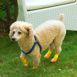 Maxbell Maxbell 4x Waterproof Pet Dog Socks Puppy Anti-slip Boots Paw Protection Yellow - M