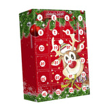 Maxbell 24 Pieces Christmas Calendar with Acrylic Hanging Doll Xmas Party Decoration Style C