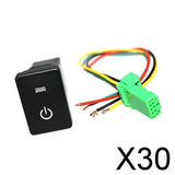 Maxbell 30xPush Switch White LED Power Symbol For        2008-up