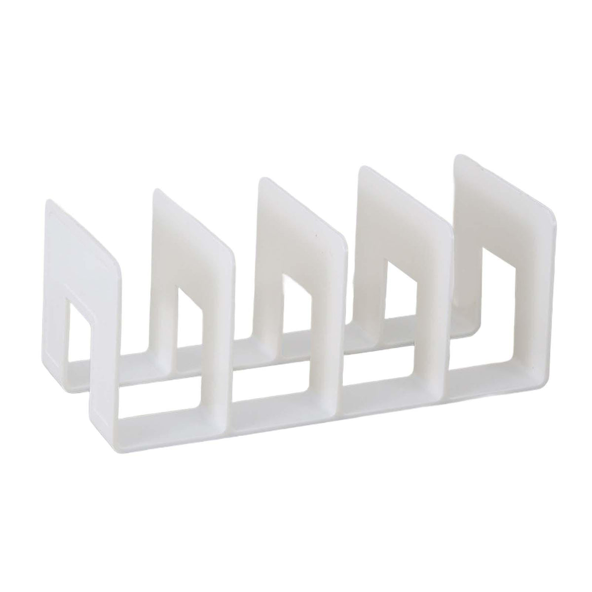 Maxbell Acrylic Bookends Space Saving Book Stand for Countertop Bookshelf Study Room White