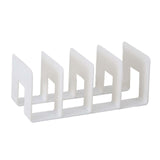 Maxbell Acrylic Bookends Space Saving Book Stand for Countertop Bookshelf Study Room White