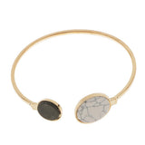 Maxbell Womens Retro Vintage Marble Golden Bracelet Cuff - Aladdin Shoppers