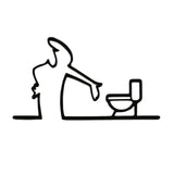 Bathroom Door Sign Easy Mount Wall Decoration for Dormitory Cafe Home Toilet