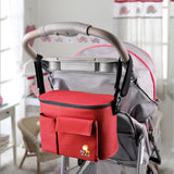 Maxbell Multi-function Baby Carriages Diaper Nappy Bag Mummy Shoulder Bag Red