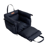 Maxbell Dog Car Seat Adjustable Strap Sturdy with Storage Pockets Puppy Booster Seat Black