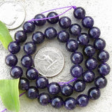 Maxbell Amethyst Round Gemstone loose Beads Strand 10mm /15.5 Inch