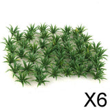 Maxbell 6x50pcs Green Scenery Landscape Model Sword Grass 1:100-1:200 Assembly Parts