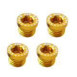 Maxbell Maxbell 4 Pieces Aluminum Alloy Bicycle Screw Bolt for V Brake Hole M10*1.25 Golden