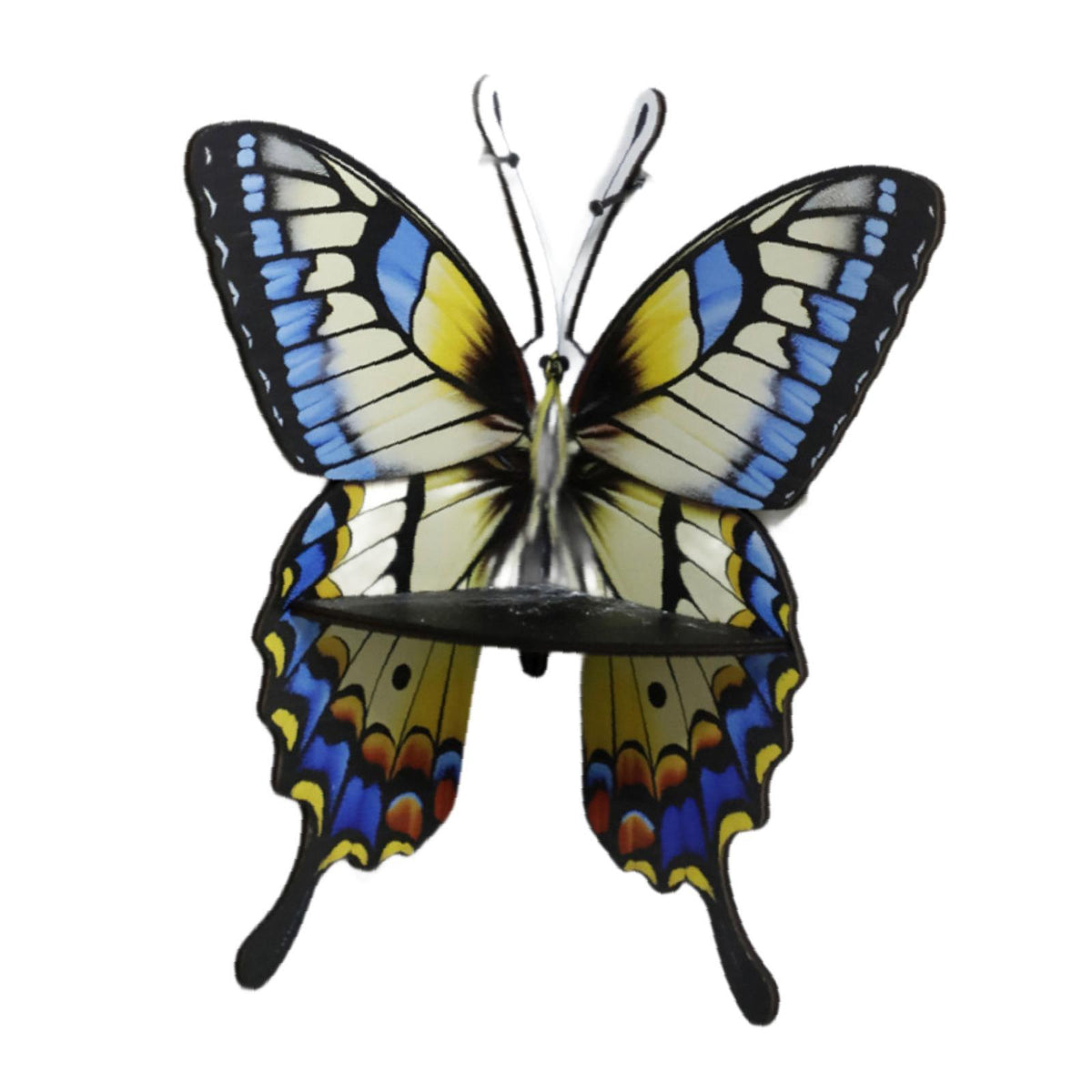 Maxbell Butterfly Corner Shelf Rustic Display Shelf for Living Room Entryway Style C