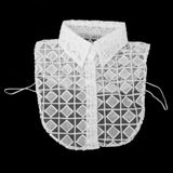 Maxbell Wholesale 6pcs White Women Lace Fake Half Shirt Blouse Collar Cotton Accessroy