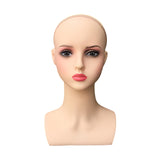 Wig Holder Mannequin Head for Eyeglasses Hair Styling Wig Making and Display Pink lips