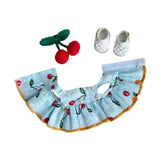 Maxbell Stuffed Doll Dress Set Doll Shoes and Hair Accessory Dress up for 17cm Dolls