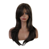 Maxbell 24 inch Women Long Straight Side Part Heat Safe Synthetic Daily Cosplay Wigs
