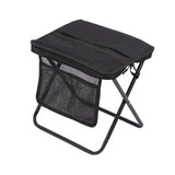 Maxbell Folding Backpack Stool Ottoman Portable Camping Chair for Home Garden Adults Black and L