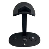 Maxbell 3 in 1 Charging Station Glasses Hanger Black for Office Game Room Bedroom