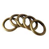 Maxbell 10Pcs Round Push Gate Snap Hooks Spring Ring Clasp Carabiner Bronze Silver