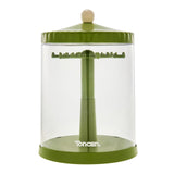 Maxbell Clear Dolls Display Case Elegant Rotating for Mini Action Figures Small Toys green