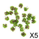 Maxbell 5x25 Pcs Scenery Landscape Train Model Trees Scale 1/300 Light Green