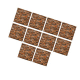 Maxbell 10 Pieces 3D Wall Panels for Bedroom, Bathroom, Kitchen Waterproof Wallpaper Brown