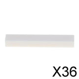 Maxbell 36x6 String Acoustic Guitar Bone Bridge Nut for Guitar Replacements Parts