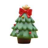 Christmas Statue Festival Artwork Resin Figurine for Bookshelf Cabinet Patio Christmas Tree