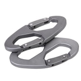 Maxbell 3x2Pcs Multifunction Outdoor Carabiner Hook Buckle Hanging Key Chain - Grey