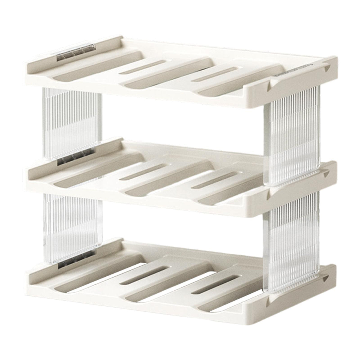 Maxbell Cup Storage Rack Basement Drinks Kitchen Organization Water Bottle Organizer 33x22x27.5cm Clear