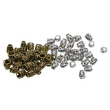 Maxbell 60 Pieces Alloy Plated Filigree Evil Eye Caps Focal Tassel End Caps Bead Cap
