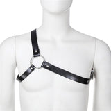 Maxbell Men Punk PU Leather Chest Body Harness Belt Adjustable Buckle Strap Clubwear