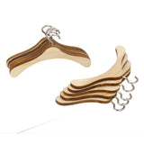 Maxbell 4x10pcs Wooden Clothes Hanger Metal Hook for 1/3  BJD Dolls
