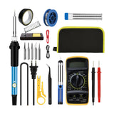 Maxbell 60 W Soldering Iron Set Home 200-450°C Adjustable Temperature for Welding EU With Multimeter
