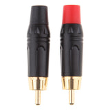 2Piece RCA Male Audio Video Cable Jack Plug Adapter DIY Soldering Connector - Aladdin Shoppers