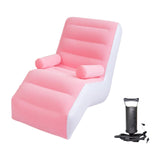 Maxbell Lazy Sofa with Armrest Seating Inflatable Sofa Chair for Camping Travel Home pink