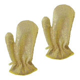 Maxbell 2 Pieces Wire Dish Cleaning Rags Cleaning Cloths for Wet and Dry Gold