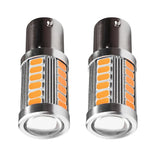 Maxbell 2x2 Pieces BA15S 1156 5630 33LED Turn Signal Reverse Lights Bulb 6500K Yellow