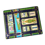 Maxbell Kids Play Rug with Roads for Kids Bedroom 140x110 cm Non Slip Large Play Mat Style D