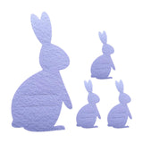 Maxbell 4x Easter Bunny Utensil Cutlery Holders Pouch Bags Gifts Flatware Organizers violet