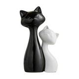 Maxbell Couple Cat Figurines Modern Cute Animal Sculpture