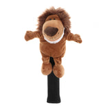 Maxbell Animal Golf Wood Headcover Guard Long Neck Transport Protect Club Head Cover brown lion