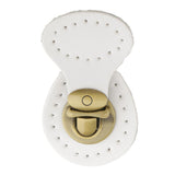 Maxbell 2 Pieces Genuine Leather Bag Lock Fasteners Snap Buckles Clasp Replacement