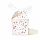 Maxbell Hollow Out Mini Animals Elephant Candy Boxes Gift Bags Wedding Favors White - Aladdin Shoppers
