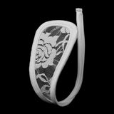 Maxbell 3xSexy Women's Rose Flower Pattern C-String Invisible Thong Underwear White