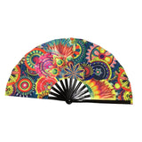 Maxbell Folding Fan Props Foldable with Bamboo Frames for Night Club Parties Cosplay Gears