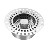 Maxbell Sink Press Core Drain Strainer Water Storage against Odors for Hotel Kitchen Silver